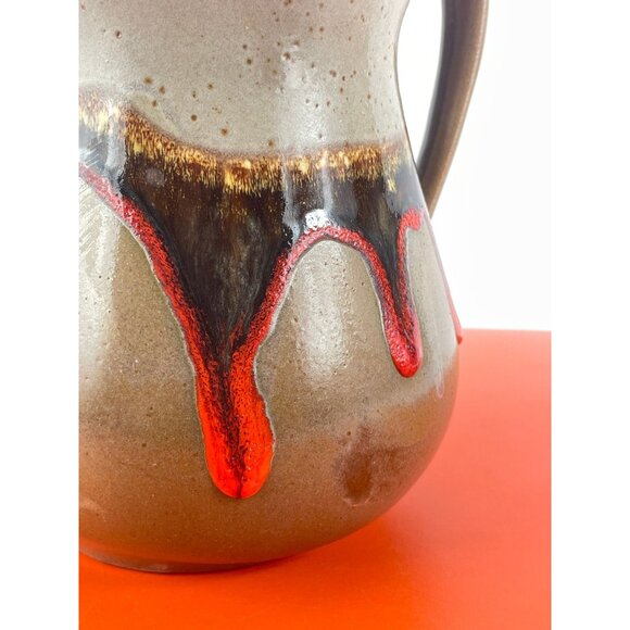 Vintage Roger's Collection vase, pottery pitcher, number 1102,  fat lava glaze - Picture 10 of 10